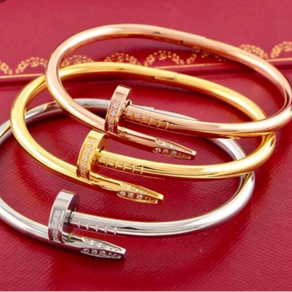 1 Oak Jewelry - Woman’s Formal Diamond Nail Cuff Bracelet Bangle